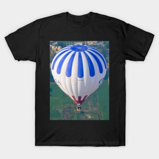 Hot Air Balloon over Green Fields T-Shirt